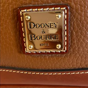 Dooney & Bourke Brown Leather Satchel used good condition thumbnail 2