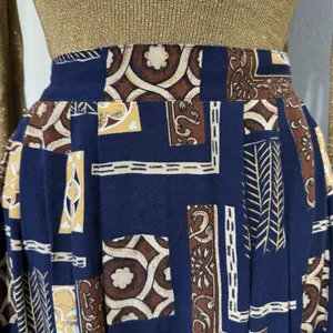 Sag Harbor 1/2 Elastic Waist Boho Midi Skirt Geometric Print Peasant Indie Large thumbnail 5