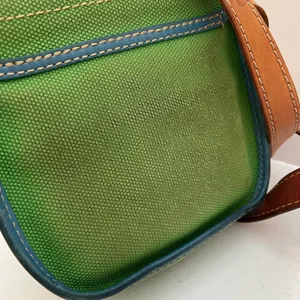 Fossil Austin Flap Bag Messenger Green Leather Adjustable Crossbody thumbnail 5