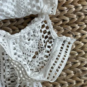The Vintage Shop White Lace Sheer Corset Croptop L thumbnail 8
