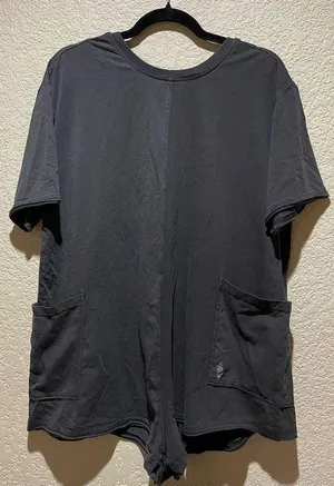 Free People Movement NWOT Hot Shot Tee Romper Washout Black Size S thumbnail 3