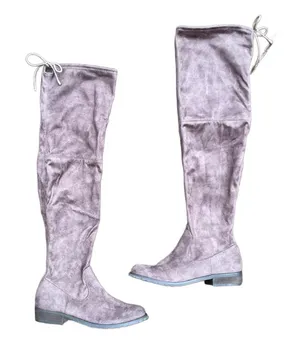Nine West Taupe Faux Suede Over the Knee Boots 8 thumbnail 1