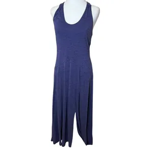 Anthropologie Maeve Melanie‎ Purple Knit Maxi Dress Size S Small Lace Back thumbnail 4