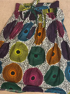 Touch Me Boho Abstract Geometric Print Maxi Skirt XL 100% Cotton thumbnail 2