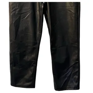Abercrombie & Fitch Pants Womens Size 10 Black Faux Leather Curve Love High Rise thumbnail 9