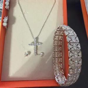Elegant Jewelry Set with Cross Pendant thumbnail 1