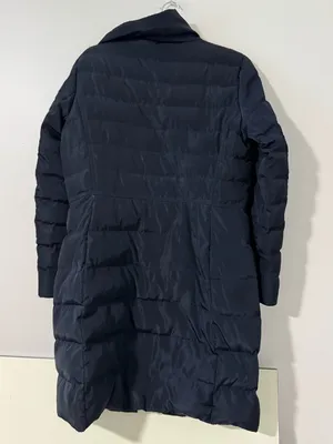Ralph Lauren Navy Quilted Puffer Coat with Gold RL Logo Button, Size S thumbnail 3