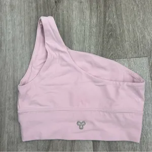 TNA by Aritzia Baby Pink Asymmetrical Sports Bra Active Wear Size XS thumbnail 2