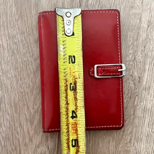 Coach Y2K Vintage Red Leather Compact Bifold Credit Card Holder Wallet thumbnail 6
