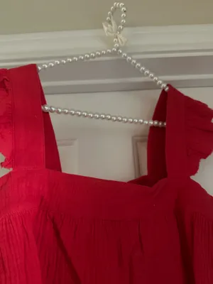 New In Solid Red Crop Top & Pants Set Size L thumbnail 5