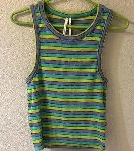 Anthropologie racer tank striped thumbnail 3