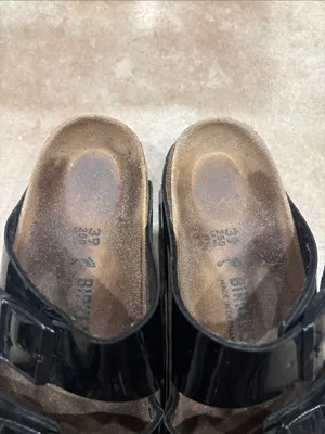 Birkenstock Black Patent Leather Arizona Double Strap Sandals thumbnail 2