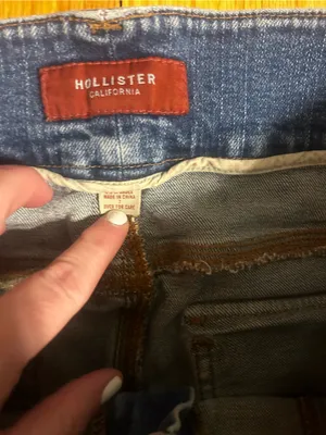 VTG Hollister Y2K Wide Leg Blue Jeans with Front Seams thumbnail 2