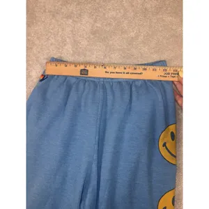 Aviator Nation Jogger Sweatpants Blue Smiley Face Women's Medium Happy ** thumbnail 15