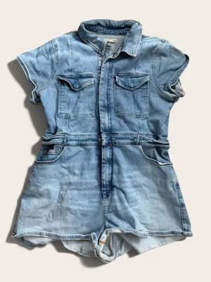 GOOD AMERICAN Denim Stretch Romper Size 2XL thumbnail 1