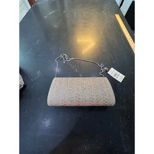 dmargeaux New York Champagne Rhinestone Chevron Evening Clutch Bag AZ4824A NEW thumbnail 7