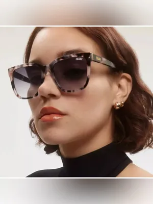 Quay Australia Its My Way Sunglasses Milky Tortoise/Smoke Gradient Cat Eye 57495 thumbnail 10