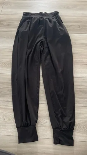 Amazon Womens Black Elastic Waistband Cuffed Joggers Pants Size Small‎ thumbnail 1