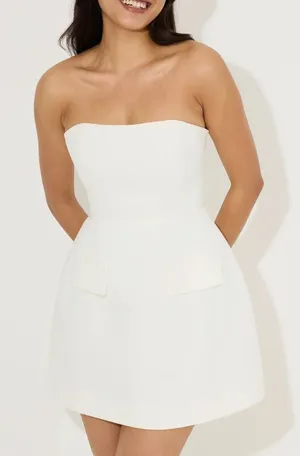 Odd Muse Strapless Dress White Size M thumbnail 1