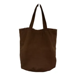 Urban Outfitters Smile Patch Distressed Canvas Brown Tote Bag thumbnail 6