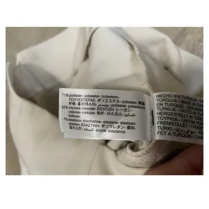 Zara Medium High Waisted Pleated Straight Leg Pants Cream Minimalist Cropped thumbnail 11