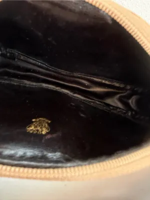 Vtg Gucci Clutch GG Supreme Monogram Cosmetic Pouch Gold Crest Logo Web Stripe thumbnail 5