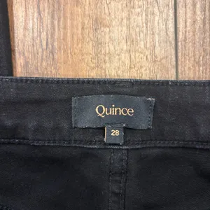 Quince High Rise Black Straight Leg Jeans Women's Size 28 Stretch Minimalist thumbnail 4
