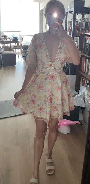 Sundae Muse Yellow Floral Dress thumbnail 3