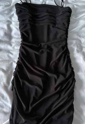 Garage Black dress Cocktail Homecoming Ruched Mini Dress thumbnail 1
