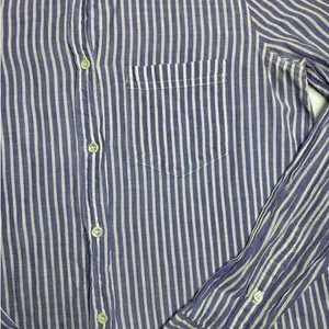 J.Crew Boy Fit Blue White Striped Button Up Shirt Size 00 Cotton Stretch thumbnail 9