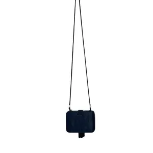 Jessica McClintock Black Satin Box‎ Clutch Purse Tassel & Rope Strap Evening Bag thumbnail 3