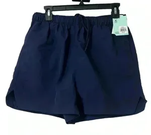 Dsg Notched Woven Shorts Womens Size M Inkspot Blue Athleisure Drawstring Waist thumbnail 1