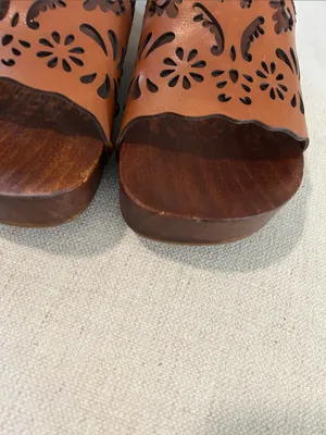FARM RIO Brown Lace Leather Clog, Size 9, NWOT thumbnail 12