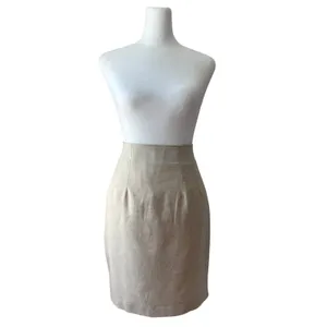 Vintage ‘90s LA City Paris Beige Linen Blend Knee Length Pencil Skirt thumbnail 2