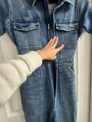 Good American Women's Blue Denim Jumpsuit thumbnail 4