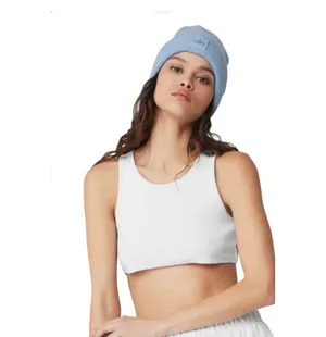Alo Yoga Everyday Beanie Hat Tile Blue Heather thumbnail 6