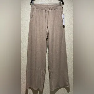 Alo NWT Muse Wide Leg Pants Gravel Heather Size M thumbnail 5