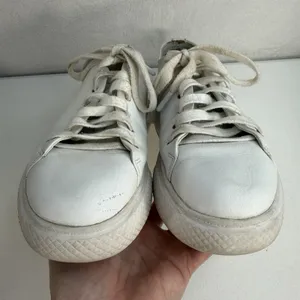 Jeffrey Campbell PLAY Size 9 Chunky Platform White Leather Sneakers Women Grunge thumbnail 9