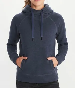 Marmot Women's Blue Crossover Cowl Neck Fleece Pullover Hoodie Sweatshirt Size M thumbnail 1
