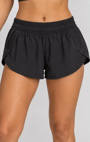 Lululemon Size 8 Black Running Shorts Zip Pockets Athletic Workout thumbnail 1