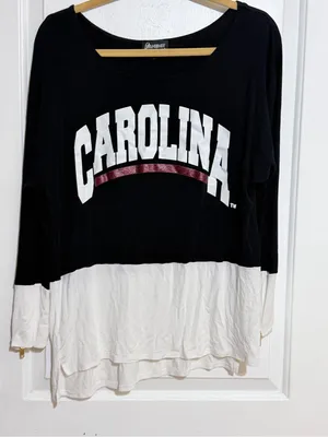 Gameday 'Carolina' Gamecocks Colorblock Long Sleeve Top Medium thumbnail 2