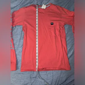 Simply Southern Coral & Teal Long Sleeve Pocket T XS thumbnail 2