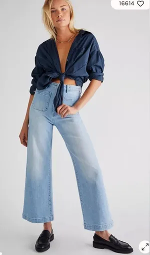 Rollas Sailor High Rise Wide Leg Jean Size 26 Light Blue‎ Wash thumbnail 1