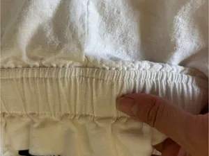 Express Solid White Linen Blend Elastic High Waist Shorts thumbnail 3