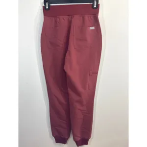 FIGS High Waisted Zamora Scrub Pants Burgundy XXS‎ Technical Collection Jogger thumbnail 5
