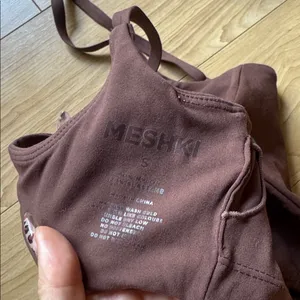 Meshki Brown Sports Bra thumbnail 3