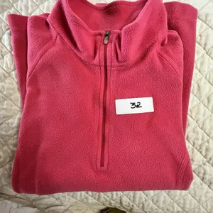 LLBean Women’s 1/4 Zip Pink Fleece Sweatshirt Top Sz Large L Regular thumbnail 9