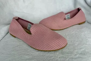 Danskin HOPE Ballet Flats Brown Ribbed Knit Slip On Memory Foam Womens 6 thumbnail 1