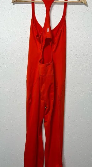 FP‎ Movement by Free People Red/Orange Lets Bounce One Piece Racerback Jumpsuit thumbnail 2