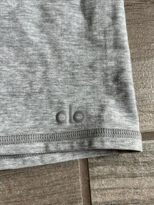 ALO Yoga Women’s Grey Bike Shorts thumbnail 2